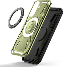 For Samsung Galaxy S24 FE Case Magnetic Circle Metal Rotating Stand Shockproof
