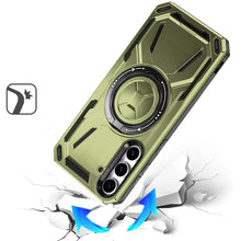 For Samsung Galaxy S24 FE Case Magnetic Circle Metal Rotating Stand Shockproof