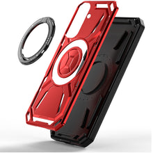For Samsung Galaxy S24 FE Case Magnetic Circle Metal Rotating Stand Shockproof