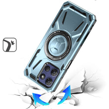 For Moto G Stylus 2025 Case Magnetic Circle Stand Shockproof + Tempered Glass