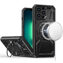 For iPhone 13 Pro Max 6.7 inch Case Magnetic Circle Metal Rotating Stand Cover