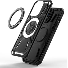 For iPhone 13 Pro Max 6.7 inch Case Magnetic Circle Metal Rotating Stand Cover