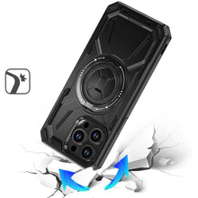 For iPhone 13 Pro Max 6.7 inch Case Magnetic Circle Metal Rotating Stand Cover