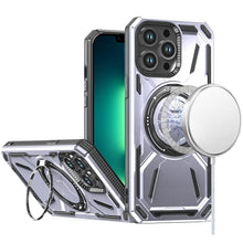 For iPhone 13 Pro Max 6.7 inch Case Magnetic Circle Metal Rotating Stand Cover