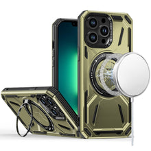 For iPhone 13 Pro Max 6.7 inch Case Magnetic Circle Metal Rotating Stand Cover
