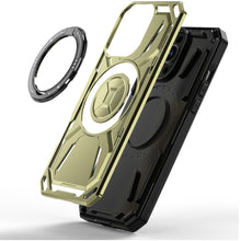 For iPhone 13 Pro Max 6.7 inch Case Magnetic Circle Metal Rotating Stand Cover