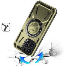 For iPhone 13 Pro Max 6.7 inch Case Magnetic Circle Metal Rotating Stand Cover