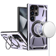 Samsung Galaxy S24 Ultra Case Magnetic Circle Rotating Metal Stand Shockproof