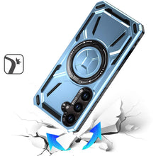 For Samsung S25 FE Case Magnetic Circle Metal Stand Shockproof + Tempered Glass