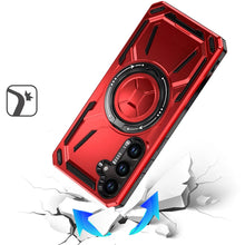 For Samsung S25 FE Case Magnetic Circle Metal Stand Shockproof + Tempered Glass