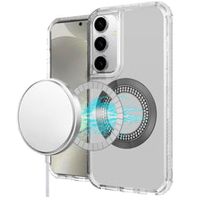 For Samsung S25+/S24+ Case Magnetic Circle Bling Hybrid Cover + Tempered Glass