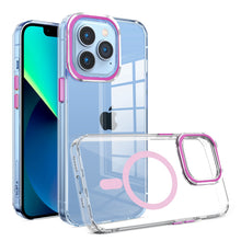 For Samsung S23 Ultra Case Clear Magnetic Charging Ring Color Matching Trim