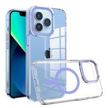 For Samsung S23 Ultra Case Clear Magnetic Charging Ring Color Matching Trim