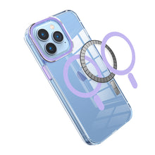 For Samsung S23 Ultra Case Clear Magnetic Charging Ring Color Matching Trim