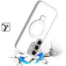 For Samsung S25/S24 Case Metallic Magnetic Circle Ring Stand + Tempered Glass