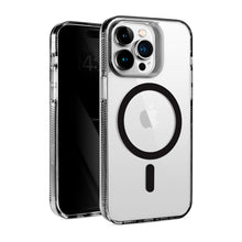 For iPhone 15 Case Magnetic Circle Grip Sides Clear Cover + 2 Tempered Glass