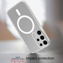 For Samsung S23 Ultra Case Magnetic Ring Grip Sides Clear Hybrid Phone Cover