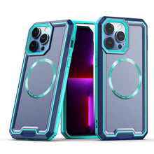 For iPhone 15 PLUS Case Magnetic Charging Fused Hybrid Cover + 2 Tempered Glass