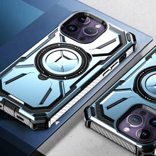 For iPhone 12/12 Pro Case Magnetic Ring Shockproof Ringstand + Tempered Glass