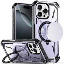 For iPhone 16 PRO MAX Case Magnetic Circle Shockproof with Ring + Tempered Glass