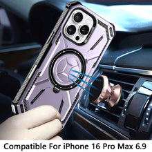 For iPhone 16 PRO MAX Case Magnetic Circle Shockproof with Ring + Tempered Glass