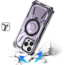 For iPhone 16 PRO MAX Case Magnetic Circle Shockproof with Ring + Tempered Glass