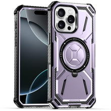 For iPhone 16 PRO MAX Case Magnetic Circle Shockproof with Ring + Tempered Glass