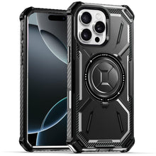 For iPhone 16 Pro 6.3in Case Magnetic Circle Shockproof w/ Ring + Tempered Glass