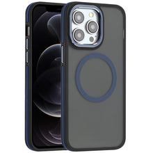 For iPhone 12 Pro Max Case Magnetic Circle Soft Touch Frosted + Tempered Glass