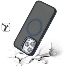 For iPhone 12 Pro Max Case Magnetic Circle Soft Touch Frosted + Tempered Glass