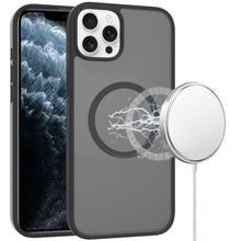 For iPhone 11 Pro Max Case Magnetic Circle Soft Translucent + Tempered Glass