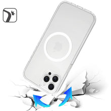 For iPhone 11 Pro Max Case Magnetic Circle Soft Translucent + Tempered Glass