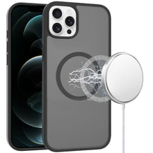 For iPhone 12 Pro Max Case Magnet Circle Soft Touch Translucent + Tempered Glass