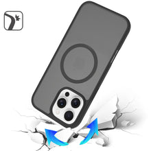 For iPhone 16 Pro 6.3in Case Magnetic Circle Soft Translucent + Tempered Glass