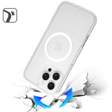 For iPhone 16 Pro 6.3in Case Magnetic Circle Soft Translucent + Tempered Glass