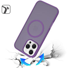 For iPhone 16 Pro 6.3in Case Magnetic Circle Soft Translucent + Tempered Glass