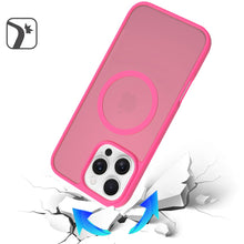 For iPhone 16 Pro 6.3in Case Magnetic Circle Soft Translucent + Tempered Glass