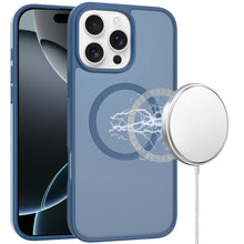 For iPhone 16 Pro 6.3in Case Magnetic Circle Soft Translucent + Tempered Glass