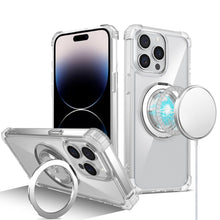 For iPhone 14 PRO MAX 6.7 in. Case Shock absorbing w/ Magnetic Metal Circle Ring