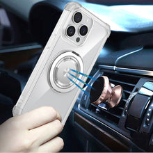 For iPhone 14 PRO MAX 6.7 in. Case Shock absorbing w/ Magnetic Metal Circle Ring