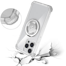 For iPhone 14 PRO MAX 6.7 in. Case Shock absorbing w/ Magnetic Metal Circle Ring