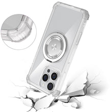 For iPhone 16 PRO MAX Case Magnetic Circle w/ Stand Translucent + Tempered Glass
