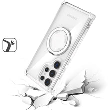 For Samsung S23 Ultra Case Shock Absorbing Magnetic Circle Rotating Stand Cover