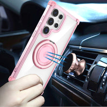 For Samsung S23 Ultra Case Shock Absorbing Magnetic Circle Rotating Stand Cover