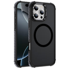 For iPhone 16 PRO MAX Case Metal Lens Stand Cover Magnet Circle + Tempered Glass