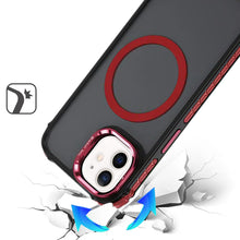 For iPhone 11 6.1 in. Case Metal Lens Stand Cover Magnet Circle + Tempered Glass
