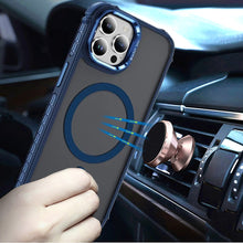 For iPhone 12 Pro Max Case Metal Lens Stand Magnetic Circle + Tempered Glass