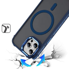 For iPhone 12 Pro Max Case Metal Lens Stand Magnetic Circle + Tempered Glass