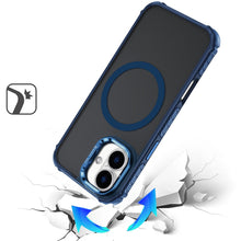 For iPhone 16 6.1inch Case Metal Lens Stand Magnetic Circle + Tempered Glass