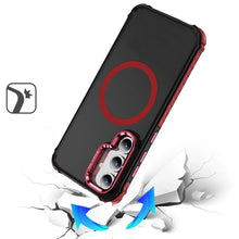 For Samsung S25/S24 Case Metal Lens Stand Cover Magnetic Circle + Tempered Glass